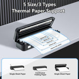 JADENS Wireless Portable Thermal Printer, 8.5''11'' Thermal Paper, 300DPI, Bluetooth, Inkless, Compatible with iOS, Android & Laptop JADENS