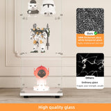 LFT HUIMEI2Y Glass Display Cabinet with LED Lights and Lock, 4-Shelf Curio Cabinets with Door, Tempered Glass Collection Display Showcase for Bedroom, Living Room 65”x 17”x 14.5” White LFT HUIMEI2Y