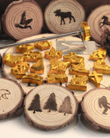 AIMOADO Compass Branding Iron Stamp, 1 1/2" Wood Branding Iron Personalized Logo for Meat, Burger, Wood, Hats with Full Set Tools AIMOADO