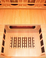 Full Spectrum Infrared Sauna for 4 Person, Indoor Canadian Hemlock Wood Home Spa Saunas with Upgraded WiFi Control, Low EMF, Speaker, Oxygen bar, Reading & 7-Color Starry Light, 2700W, 220V Smartmak