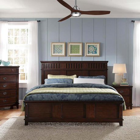 MINKA-AIRE F749L-BN Skyhawk 60 Inch LED Ceiling Fan with Carved Wood Blades, Integrated LED Light and DC Motor in Brushed Nickel Finish MINKA-AIRE