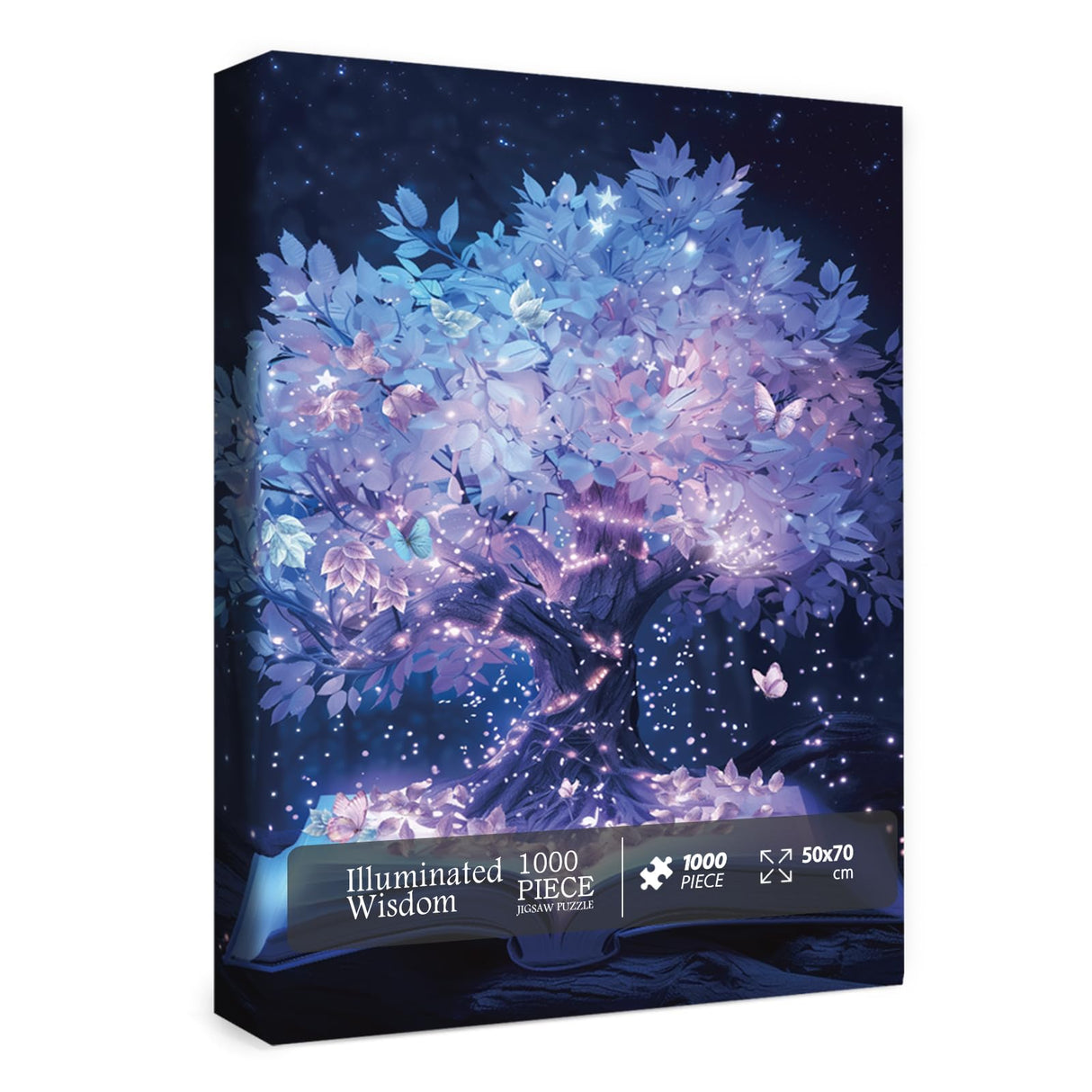Tree of Life Puzzle for Adults 1000 Pieces, Hard Plant Book Jigsaw Puzzle, Difficult Fantasy Butterfly Puzzle BBOLDIN