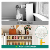 YITAHOME Shoe Cabinets,5-Tier White Shoe Storage Cabinet with Doors Modern Freestanding Wood Shoe Organizer Cabinet for Living Room Bedroom Hallway, Entryway, White&Gold YITAHOME