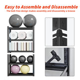 Welfiya 24" W Garage Shelving,5-Tier Heavy Duty Shelving Unit,3000LBS Adjustable Metal Storage Shelves,Storage Rack Units for Industrie,Shed,Warehouse,Basement,Black,24" W x 16" D x 63" H Welfiya