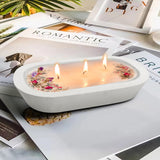 Royxen 8 Pack Wood Dough Bowl, Wooden Dough Bowls Paulownia, Rustic Bowl Vintage, Bowls for Candle (White, 9.5" x 5.5") Royxen