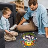 WOODBESTS Wooden Puzzle for Adults, Highland Cattle Family Puzzle (M, 170pcs, 9.2"x11.4") Beautiful Wooden Box, Wooden Jigsaw Puzzles Unique Shape, Birthday Gifts for Adults and Kids Family Game WOODBESTS