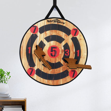 ISANCHA Foam Axe Throwing Game Indoor&Outdoor Target Game,Includes Two Foam Axes, One 26” Easy Fold Target and A Carry Bag ISANCHA