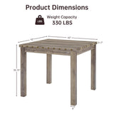 Farati 42 inch Counter Height Dining Table for 4-6 People, Farmhouse Dining Table with Rubberwood Leg, Rustic Square Bar Table for Dining Room, Kitchen Island Farati