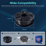 FLASHFORGE PLA Flexible 1.75 mm, 4X longer stretch 3D Printer Filament 1Kg (2.2lbs) Spool - Dimensional Accuracy +/- 0.02 mm, Ideal for Printing Soft Accessories FLASHFORGE