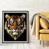 Natuyalo Paint by Numbers for Adults Tiger Totem, Paint by Numbers Kit on Canvas for Beginners, Abstract Animals Painting Art Craft Set, 3 Paintbrushes and Acrylic Paint 16x20 Inch Natuyalo