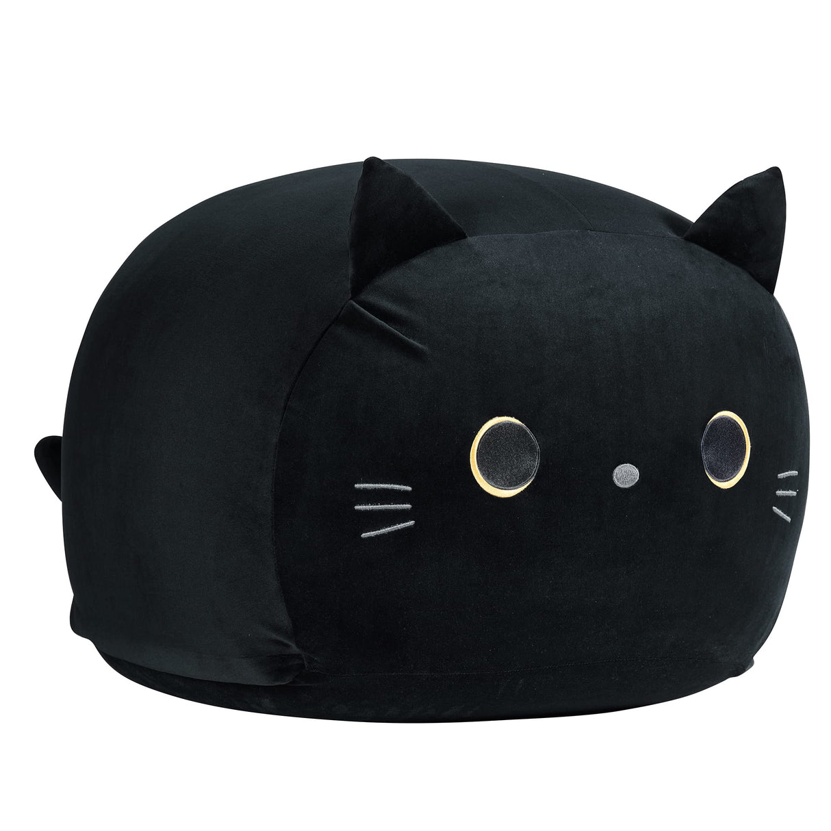 Stuffed Animal Storage Bean Bag Chair Cover for Kids Black Cat Beanbag Chair for Girls Large Size Toy Organizer Cover Only Without Filling cuebear