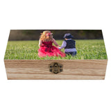 Custom Wooden Storage Box with Lid and Lock, Personalized Design Your Keepsake Box with Picture Text, Add Photo Logo Decorative Wooden Box for Home GUANGSHACORA