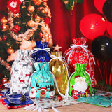 HRX Package Holiday Drawstring Gift Bags, 30pcs Christmas Foil Gift Wrapping Sacks Pouches for Xmas Presents Party Favor (Large Medium Small) HRX Package
