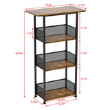 Eyteenokk Wine Rack Freestanding Floor:4 Tier Whiskey Wine Rack Mini Bar Cart,Liquor Cabinet-Home Bar for Bottles,Cocktail Shaker,Mugs-(23.6 * 11.8 * 40inch) Eyteenokk