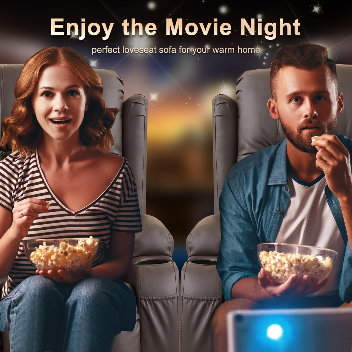 IPKIG Power Recliner Chair for Adults, Wall Hugger RV Recliners with LED Lights/USB Ports/Pillow/Side Pockets, Overstuffed Electric Recliner Sofa Chair for Living Room, Home Theater (1, Brown) IPKIG