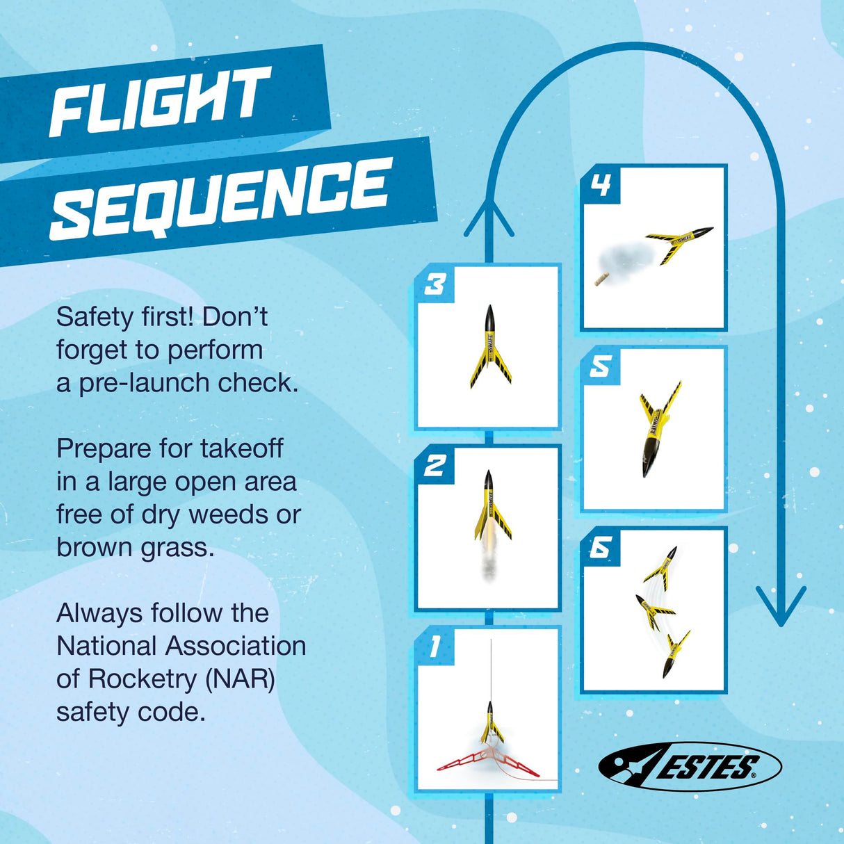 Estes 810 220 Swift Rocket-Building Kit, Intermediate Mini Flying-Rocket-Model Kit for Ages 10+ Estes