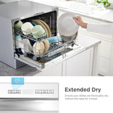 Midea MDC22P2ASS Energy Star Portable Dishwasher, 6 Place Settings & 6+2 Washing Programs.Most of The Cleaning Cycles, Including Auto, Heavy, Normal, Delicate, ECO, Quick and Rinse, White Midea