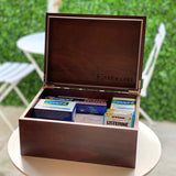 Blake & Lake Large Box with Hinged Lid - Wood Storage Box with Lid - Wooden Keepsake Decorative boxes with lids (Dark Oak) Blake & Lake