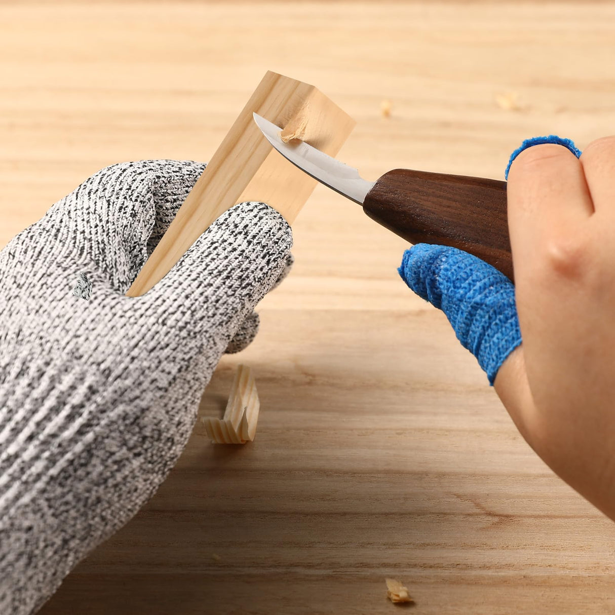 KINGBRO 42PCS Wood Carving Kit for Beginners,14 Basswood, Wood Whittling Kits for Beginner and Kids, Wood Carving Tools with Safety Protection. 10pcs Wood Carving Knife with 14pcs Wood Block. KINGBRO