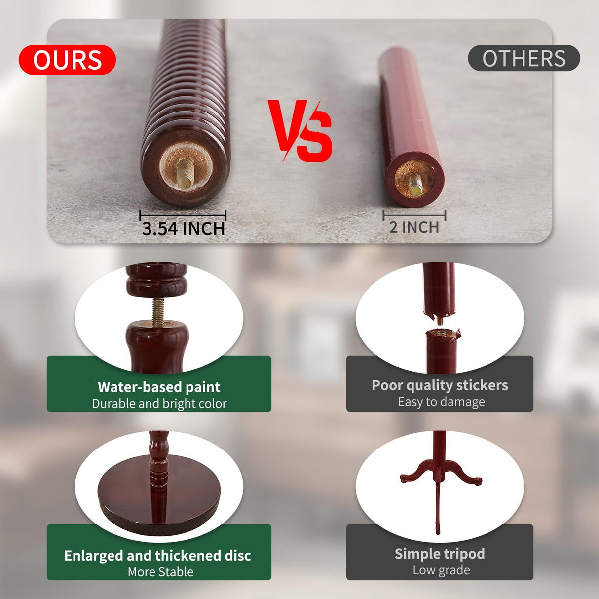 OIRUMIE Wood Coat Rack Stand, Wooden Coat Rack Freestanding with Sturdy Round Base, Coat Racks with 14 Hooks, Natural Birch Wood Entryway Coat Tree Hanger Stand Easy to Assemble OIRUMIE