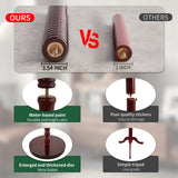 OIRUMIE Wood Coat Rack Stand, Wooden Coat Rack Freestanding with Sturdy Round Base, Coat Racks with 14 Hooks, Natural Birch Wood Entryway Coat Tree Hanger Stand Easy to Assemble OIRUMIE