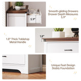 Farmhouse 6 drawer dresser for bedroom, 51" Wide chest of drawers, Wood white dresser with Metal Handle and Anti-Tipping Device, Storage Dressers Organizer for Bedroom, Living Room, Hallway, White Airynee