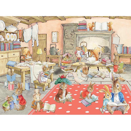New York Puzzle Company - Beatrix Potter Peter Rabbit's Book Club - 1000 Piece Jigsaw Puzzle for Adults by Beatrix Potter New York Puzzle Company