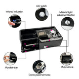 3 in 1 Electric Cigarette Rolling Machine Cone Rolling Automatic Machine Portable Household Auto Cigarette Injector Machine for King/Regular Slim 100s Size Cigarettes Pre Roll Cones (Silver) JOUGE