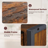 Lyromix Wood Rustic Dresser with 7 Drawers, Wide 48'' Brown TV Stand for Bedroom, Modern Storage Dresser Organizer for Bedroom Living Room, 48.5"x15.7"x31" Lyromix