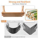 SFIHOME 55" H Bamboo Bookcase with Acrylic Doors, 4 Tier Free Standing Tall Book Shelf Storage Cabinet, Corner Bookshelf Display Organizer Save Space for Living Room Office Home, Brown SFIHOME