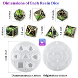 LET'S RESIN Upgraded Large DND Silicone Molds for Resin With 7 Cavities, Polyhedral Stereoscopic Game Epoxy Resin Molds for DIY Dice Making, Table Board Game LET'S RESIN