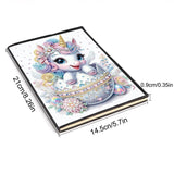 JISHSHAY Diamond Art Notebook Journal Diamond Painting Note Book Gem Art Sketchbook Gem Painting Diary Mosaic Kits for Adults Blank Notebook with Special Shaped 14.5×21cm/5.7×8.26in Unicorn JISHSHAY