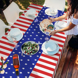 3 Pack Patriotic Tablecloth, Disposable Plastic Tablecloth 54" x 108" Patriotic Decorations, Birthday Party Table Cloth for Kids, Patriotic Themed Party Supplies for Outside, Picnic, Camping, Memorial Childom