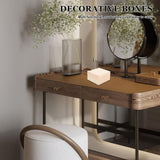 Luxshiny Unfinished Wood Box, 2pcs Square Wooden Treasure Box Small Blank Jewelry Trinket Box Natural DIY Craft Stash Organizer Storage Box for Collectibles Succulent Luxshiny