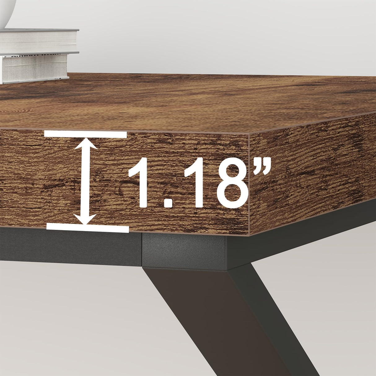 HSH Large Rustic Brown Computer Desk, 70 Inch Home Office Metal Wood Desk for 2 Person, Farmhouse Extra Long Writing Study Gaming Desk Table, Bedroom Living Room PC Laptop Dual Monitor Desk HSH