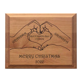 CHEERZEER CUSTOMIZE Family Wood Plaque With Heart - Custom Wood Gift for Christmas Family Mom Grandma, Christmas Wall Sign CHEERZEER CUSTOMIZE