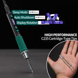 YIHUA 928D-IV Soldering Iron Pen Kit DC 65W Support PD QC, Type C Portable Soldering Station with 3 Tips, Solder Wire, Protective Cap YIHUA