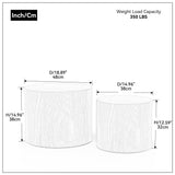 WILLIAMSPACE Nesting End Table Walnut, Wooden Round Coffee Tables Modern Circle Table Set of 2 for Small Space Living Room Bedroom Accent Side Table (Walnut, Round) WILLIAMSPACE