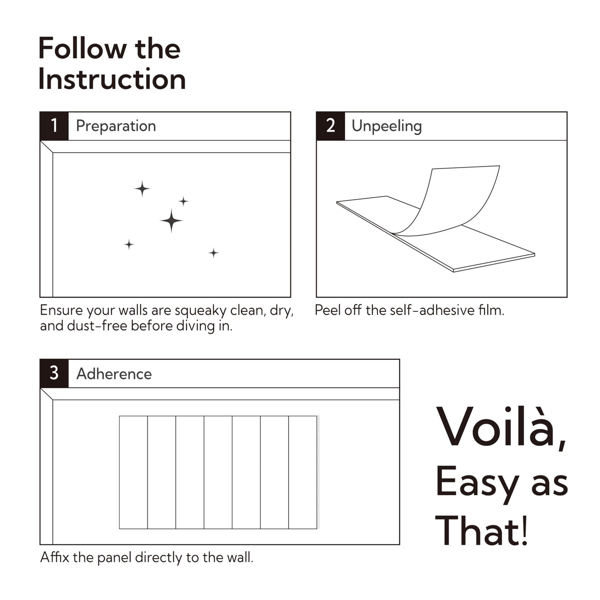 Olanglab Acoustic Wall Panels 6 Pack, 48 x 12 per Acoustic Panels Sound Absorbing, Decorative Sound Panels for Home Studio and Office, Plain Black Olanglab