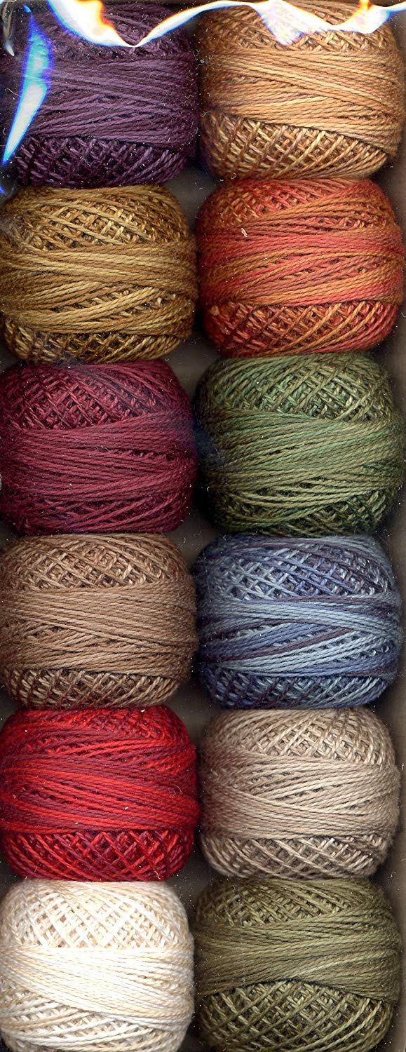 Valdani Size 12 Perle Cotton Embroidery Thread Artists Palette Collection (PC12-ArtistP) Valdani