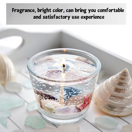 Heigble 9.9 lb Gel Candle Wax Making Clear Handmade High Density Jelly Candle Wax with Wick and Stickers with Dye for DIY Making Kit Heigble