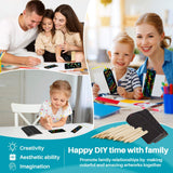 MAQIHAN Scratch Art Bookmarks - 36 Sets 4 Style Making Kit Paper with Scratching Tools Satin Ribbons Create Rainbow Without Ink Christmas Ornaments Hanging DIY Party Favors for Classroom MAQIHAN