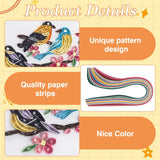 WEBEEDY 20 Sets Paper Quilling Kit for Adults Beginners DIY 5 Styles Birds Quilling Card Kit Animals Greeting Card Making Kit with Instruction DIY Quilling Supplies for Halloween Christmas Party Gifts WEBEEDY