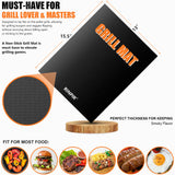 RINPIR 31pcs Stainless Steel BBQ Grill Accessories Set for Men Dad, Heavy Duty Grilling Tools for Outdoor Camping, BBQ Utensils Kit with Mats, Grill Brush in Carrying Bag Brown RINPIR