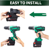 for Milwaukee M18 18V Battery Adapter Convert to for Hitachi 18V Lithium Cordless Tool and Metabo18V (Not 36V) Slide Style Tools Crtbelfy