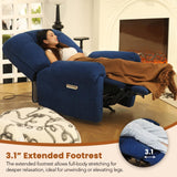 EONIX Power Rocker Recliner Chair, Lazy Boy Recliner Rocking Chair for Adults and Nursery, Electric Recliner Chair with Heat and Massage for Living Room, Bedroom, Study Room, Relaxation, Navy Blue EONIX