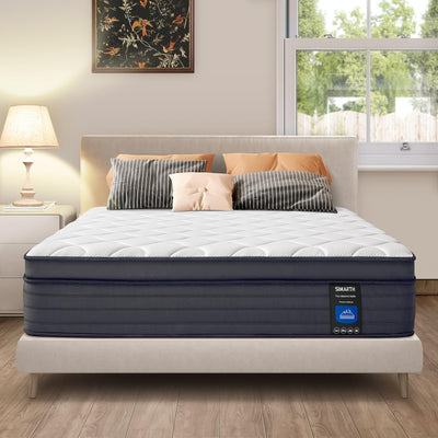 SIMARTH Mattress Memory Foam Hybrid Mattress with Motion Isolation and Pressure Relief, Strong Edge Support, Pocket Spring King Size Mattress in a Box (12 Inch Medium, King)