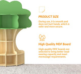 NKUGCFC 5-Tier Tree Bookshelf for Kids, Wooden Montessori Bookshelf with Toy Storage, Children’s Bookcase Organizer for Playroom or Nursery NKUGCFC