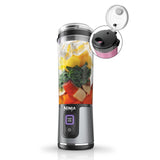Ninja BC151BK Blast Portable Blender, Cordless, 18oz. Vessel, Personal Blender-for Shakes & Smoothies, BPA Free, Leakproof-Lid & Sip Spout, USB-C Rechargeable, Dishwasher Safe Parts, Black Ninja