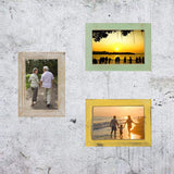 Yokoke 4x6 Inch Rustic Picture Frames - Farmhouse Distressed Frames 100% Reclaimed Wood Photo Frames for Tabletop or Wall Mounting - Vertical & Horizontal - Home Office Gallery Decor - 3 Pack Yokoke